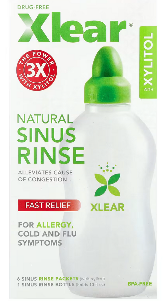 Xlear, Natural Sinus Rinse with Xylitol, 1 Kit